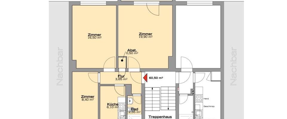 Wohnung zu vermieten, 2,5 Zi. mit Südbalkon, gerne an Studenten - Foto 1