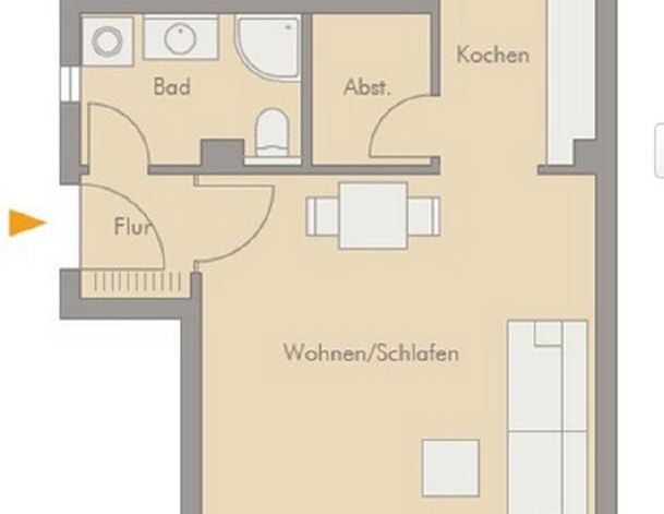 Single-Apartment mit Dusche & Parkplatz // frei ab Januar `26 - Foto 1