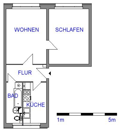 2-Raum-Erdgeschosswohnung mit Tageslichtbad - Foto 3