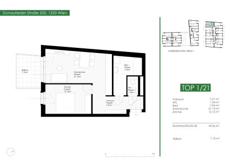 Schöne 2-Zimmer Wohnung nahe Kagraner Platz in einem tollen Neubauprojekt - ab 01.01.2026 - Photo 2