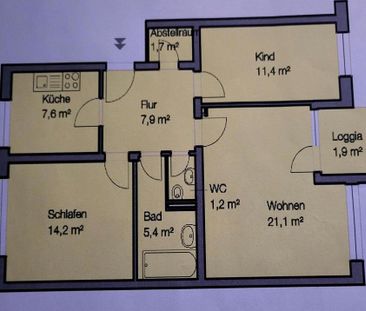 3 zimmer wohnung - Foto 1