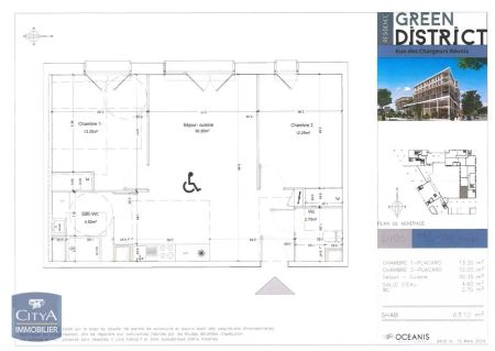 Appartement à louer 3 pièces 63.1m² - Photo 5