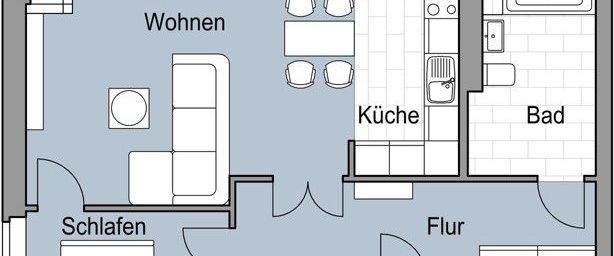 2 Zimmer mit Balkon, offene Küche - Foto 1