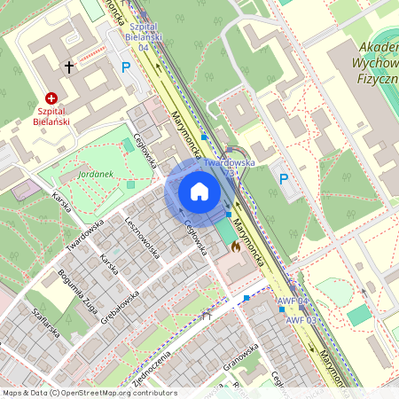 ul. Marymoncka, Stare Bielany, Bielany, Warszawa, mazowieckie