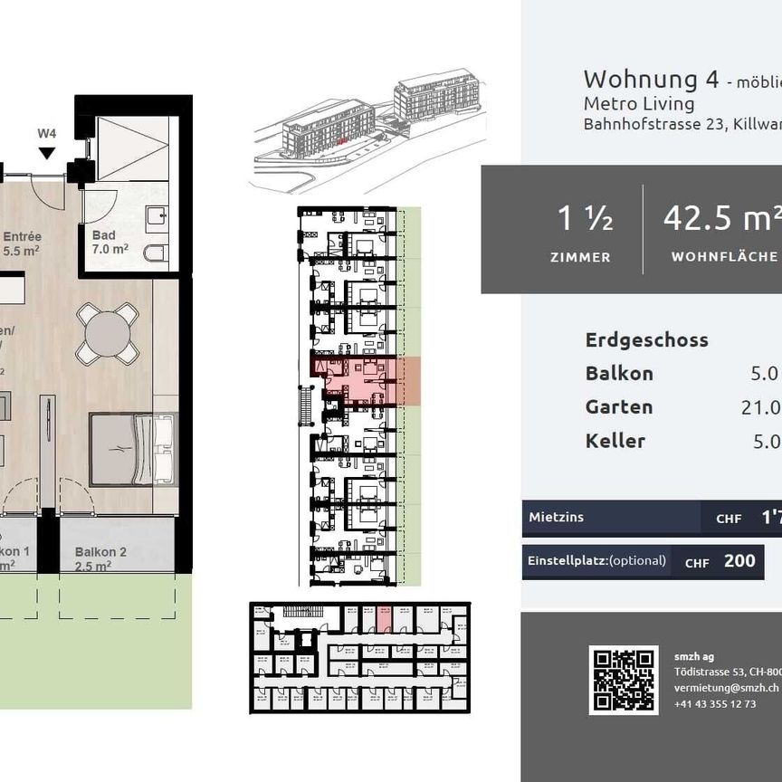 PRE-ANNOUNCEMENT: Furnished 1.5-Bedroom Garden Apartment - Photo 1