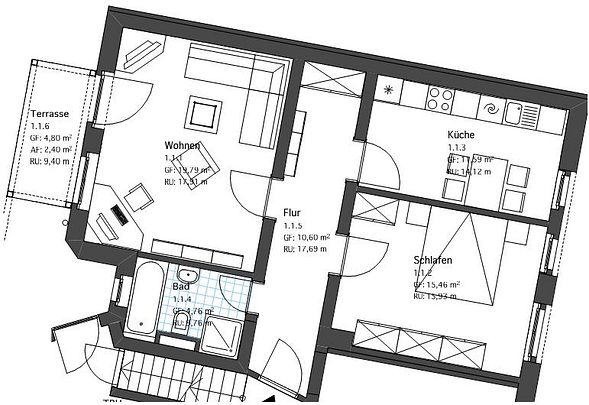 herrliche 2-Raum Wohnung im Erdgeschoss mit EBK und Südbalkon - Photo 1