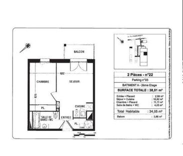 Location Appartement 2 pièces 34m² DOUAI 59500 - Photo 2