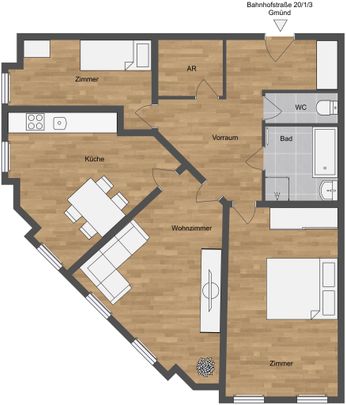 Große 3 Zimmerwohnung - Foto 1