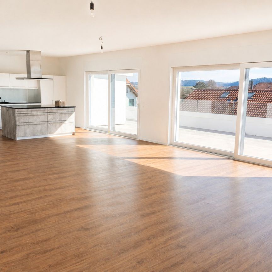 Moderne 5.5-Zimmer-Attikawohnung mit grosser Terrasse in Niederbuchsiten - Photo 1