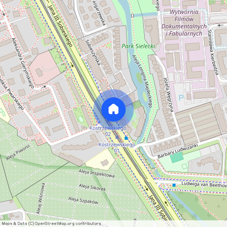 ul. Jana III Sobieskiego, Sielce, Mokotów, Warszawa, mazowieckie