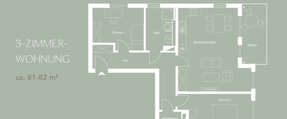 IHR NEUES WOHLFÜHL-ZUHAUSE: Geräumige 3-Zimmer-Wohnung mit BALKON und EBK im Weißenseer Neubauquartier FREIRAUM - Foto 1