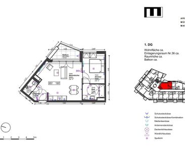 Ruhige DG-2-Zimmer-Wohnung mit Balkon in 1210 Wien zu mieten - Photo 3