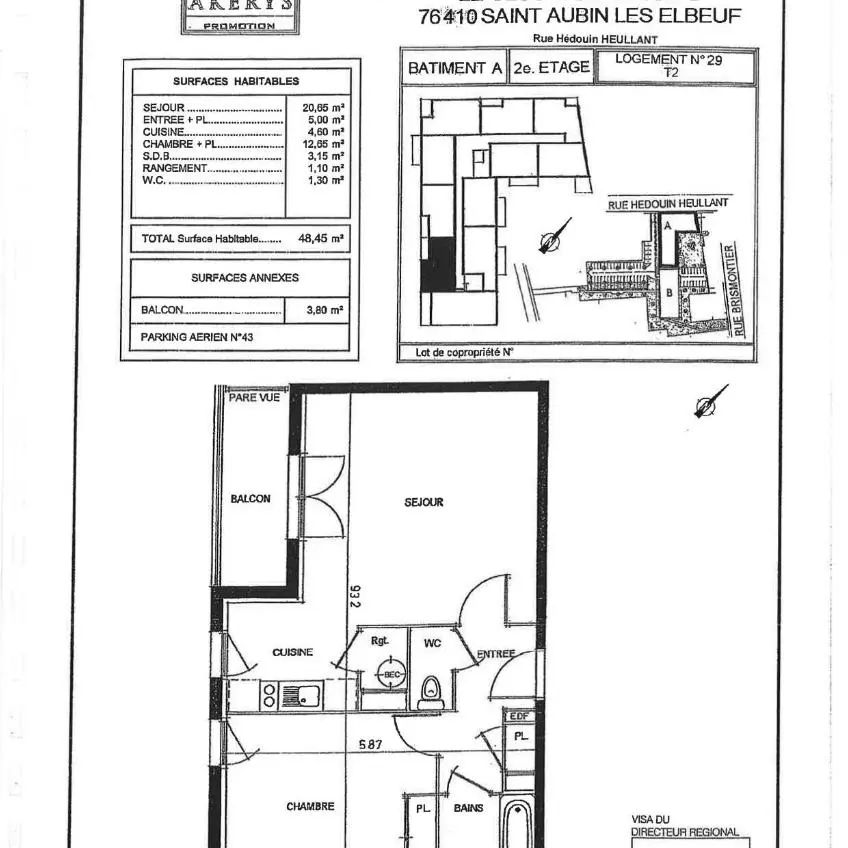 Appartement à louer 2 pièces 47.55m² - Photo 2