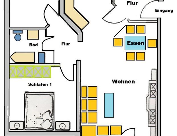 Wohnung zu vermieten, 3 Zimmer Küche Bad - Foto 1