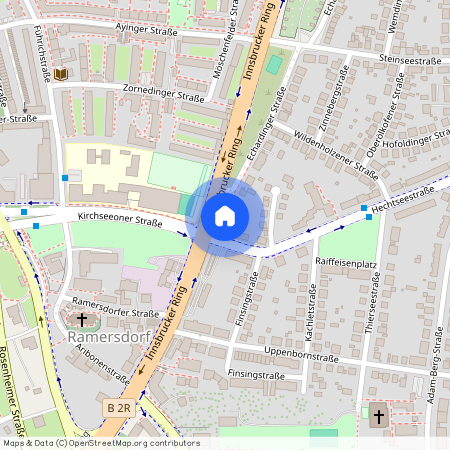 Hechtseestraße, 81671 München Ramersdorf ca. 4, 1 km south-east of Munich-center