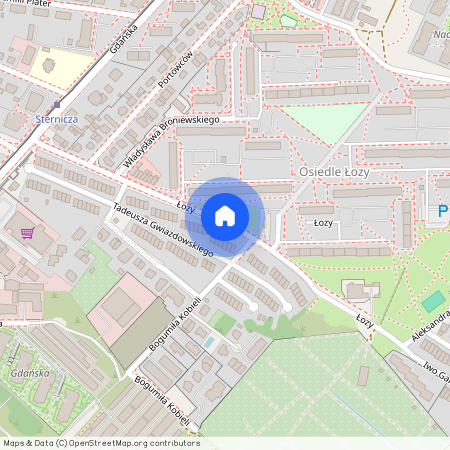 ul. Łozy, Brzeźno, Gdańsk, pomorskie