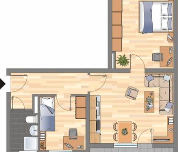 Demnächst frei! 2-Zimmer-Wohnung in Duisburg Fahrn - Foto 6