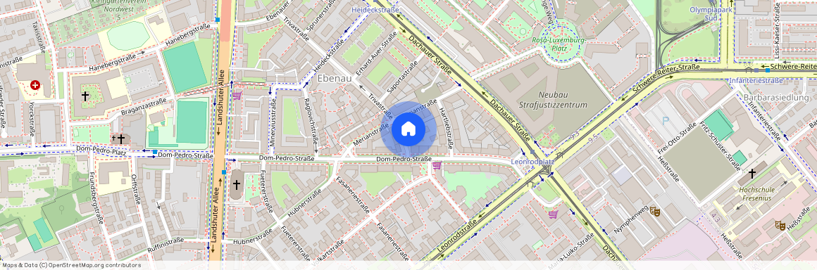 Trivastraße, 80637 München Neuhausen ca. 4, 0 km north-west of Munich-center