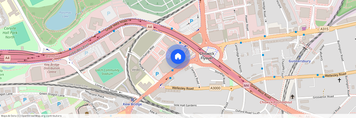 M-25, Kew Curve, Capital Interchange Way, Brentford, TW8