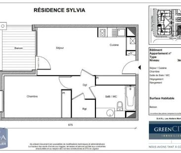 Appartement à louer 2 pièces 44.07m² - Photo 4