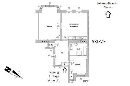 Sanierte Altbauwohnung Nahe Alois-Drasche-Park in ruhiger Lage unbefristet - Foto 4