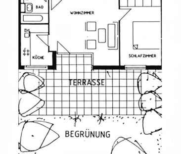 gepflegte möblierte 2-Zimmer-Terrassenwohnung mit EBK - Photo 2