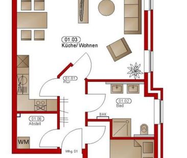 Helle 2-Zimmer-Wohnung mit Balkon & Einbauküche in Oldenburg - Photo 1