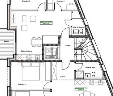 3.5 Zimmer, 57 m² - Photo 3