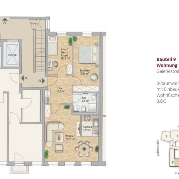 Moderne Wohnung im Zentrum von Dresden mit Einbauküche & Duschbad! - Foto 1