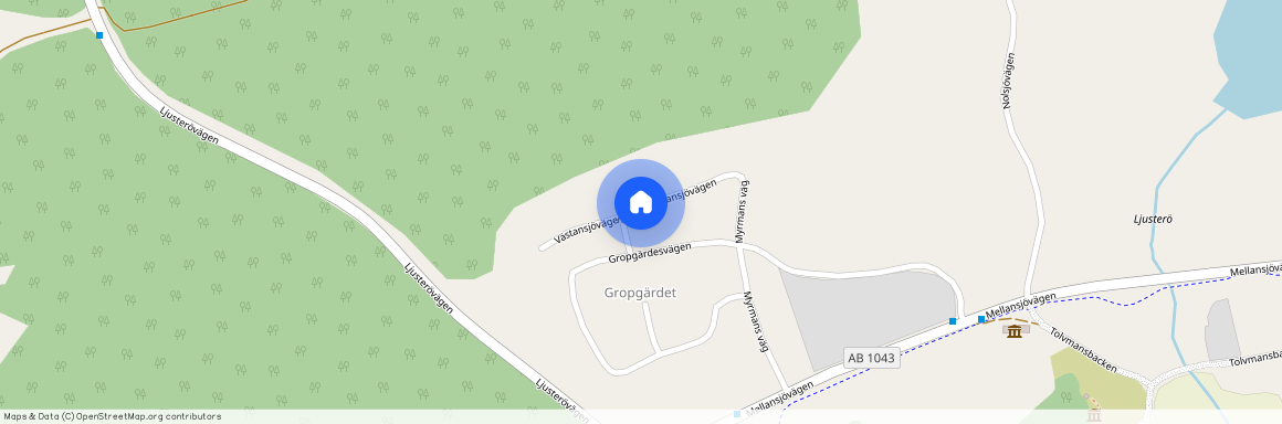 Västansjövägen, Ljusterö