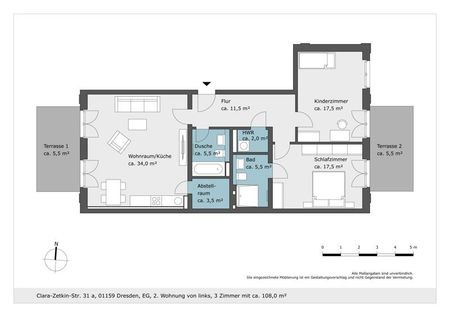 Neubau! 3-Raumwohnung mit Terrasse! - Foto 3