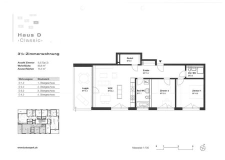 Rent a 3 ½ rooms apartment in Buchs - Foto 2