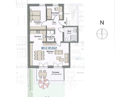 Wohnen am Obersee! 3-Zimmer-Wohnung mit Terrasse und Garten - Foto 1