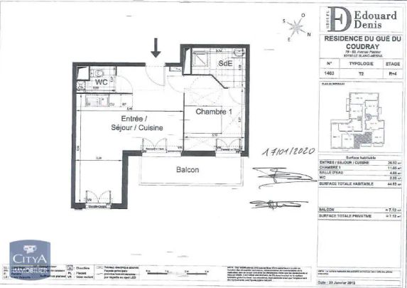 Appartement à louer 2 pièces 44.83m² - Photo 1