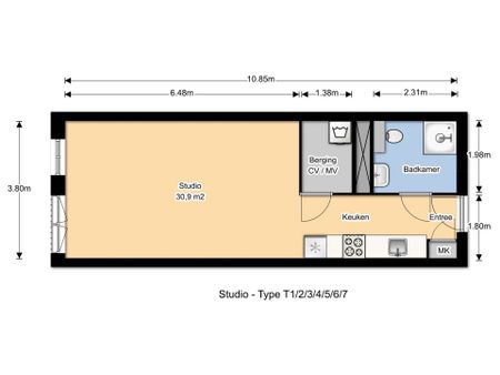 Te huur: Studio Oude Haagweg in Den Haag - Photo 2