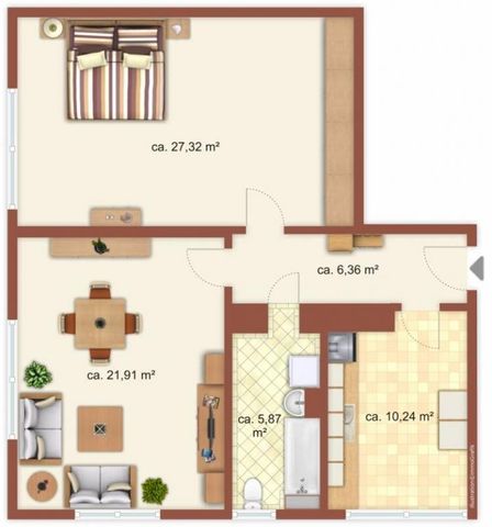 Große geräumige Zweiraum-Wohnung zu vermieten! - Photo 5