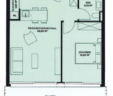 Appartement récent et lumineux de 2 pièces, avec vue et grande terr... - Photo 3