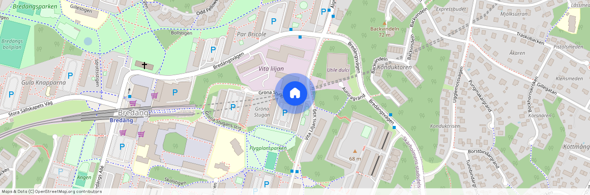 Gröna stugans väg, Stockholm