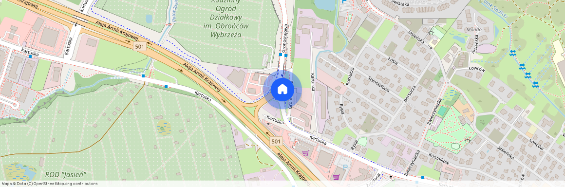 ul. Kartuska, Jasień, Gdańsk, pomorskie