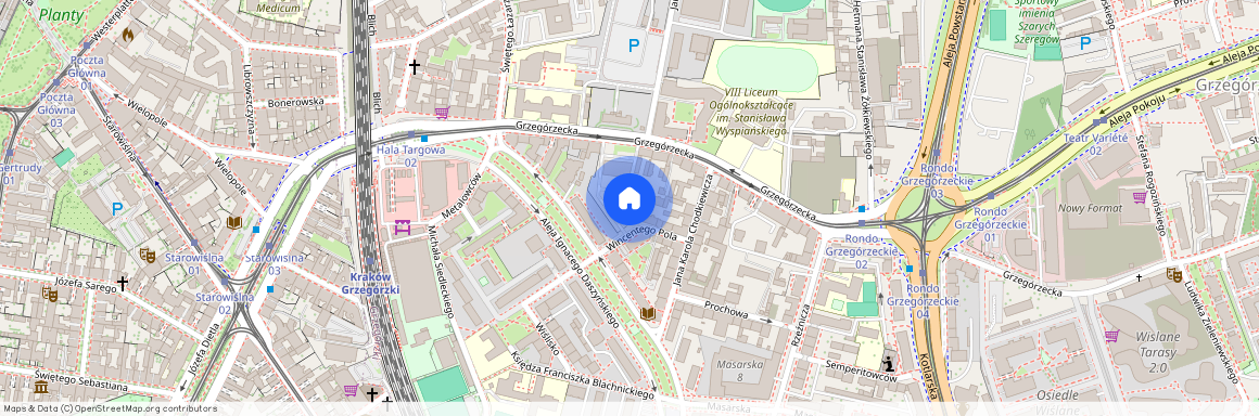 ul. Wincentego Pola, Grzegórzki, Grzegórzki, Kraków, małopolskie