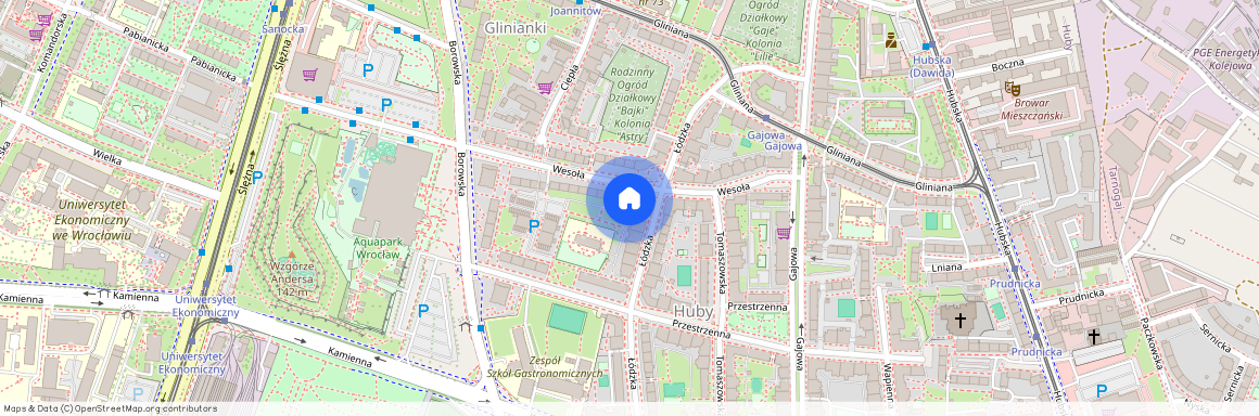 ul. Łódzka, Huby, Krzyki, Wrocław, dolnośląskie