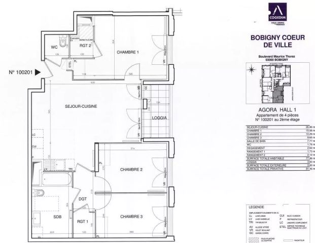 location Appartement T4 DE 76.7m² À BOBIGNY - Photo 1