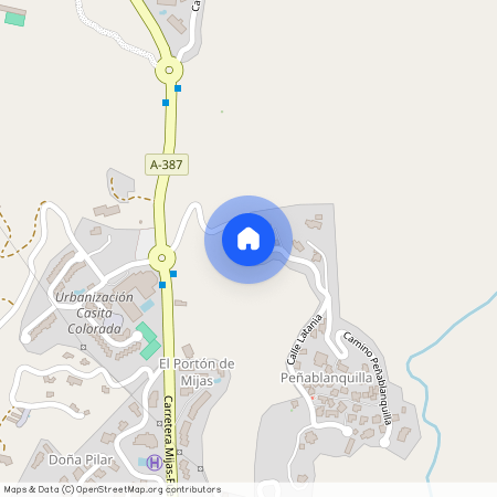 Calle Malaga., Mijas (Málaga), Mijas Pueblo - Peña Blanquilla