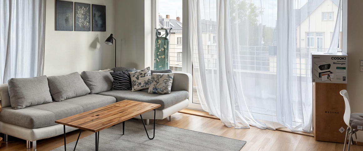 Helle teilmöblierte 3-Zimmer-Wohnung mit großem Balkon - Foto 1