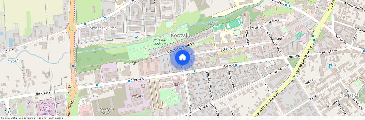 ul. Do Strugi, Korczak, Kalisz, wielkopolskie