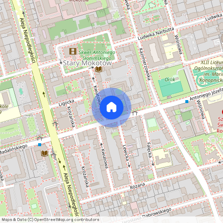 ul. Kwiatowa, Stary Mokotów, Mokotów, Warszawa, mazowieckie