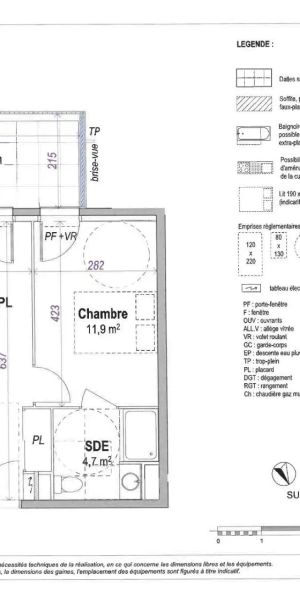 Appartement à louer 2 pièces 38.8m² - Photo 2