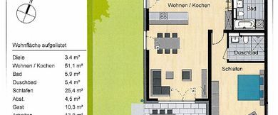 Neubau/Erstbezug: Moderne 4-Zimmer-Wohnung mit eigenem Garten! - Foto 1