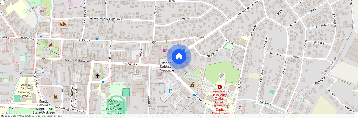 ul. Tadeusza Kościuszki 4, Nowy Tomyśl, Nowy Tomyśl, nowotomyski, wielkopolskie