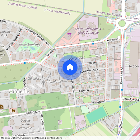 ul. Błędna, Zakłady Zamienie, Lesznowola, piaseczyński, mazowieckie